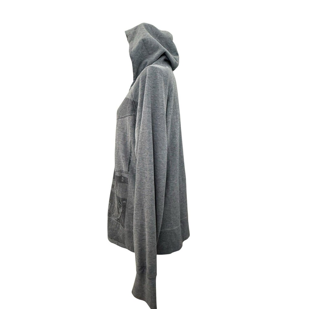 OBEY Y2K Andre Face Graphic Gray Full Zip Hoodie Sweatshirt XL Streetwear - Picture 2 of 9